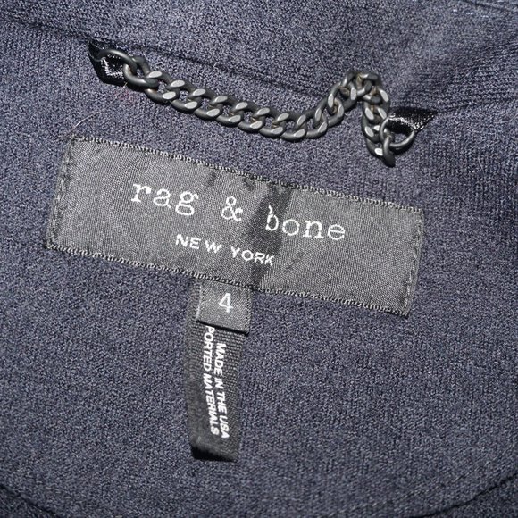 Rag & Bone Navy Wool Blazer jacket 4 - Picture 6 of 11